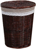 Ce panier a linge associe un couvercle a une partie textile en coton