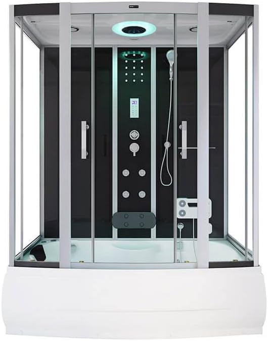 Ce generateur pour sauna se presente en coloris gris et noir