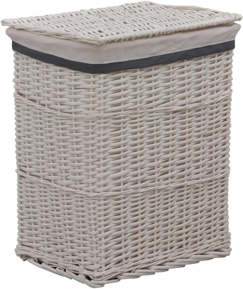 Decouvrez ce panier a linge avec fermeture par couvercle avec un format compact