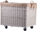 Choisissez un coffre a linge qui se deplace sur roulettes en coloris blanc